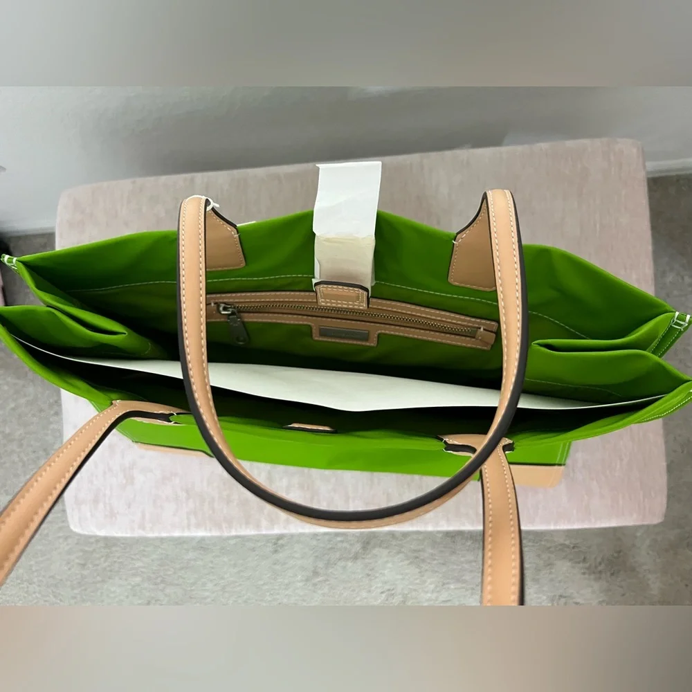 Tory Burch Ella Tote In Wheatgrass - Picture 2 of 3